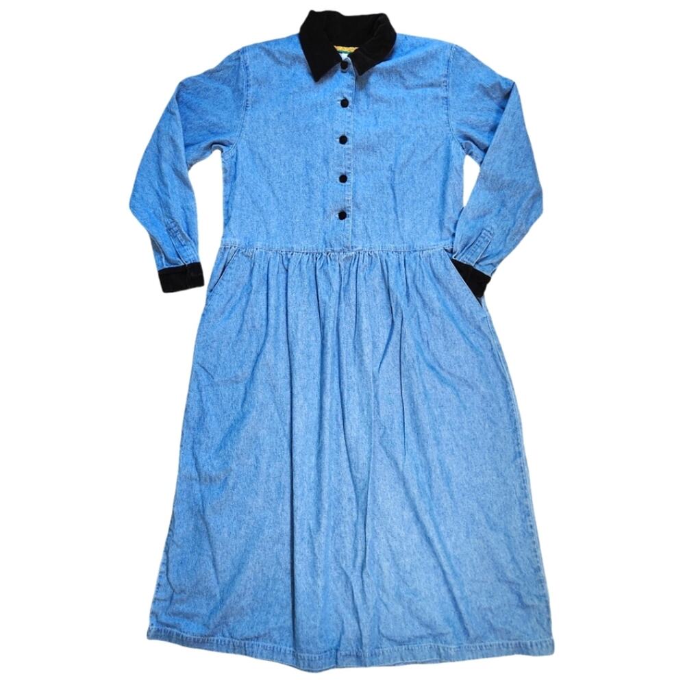 Bryn Connelly denim dress modest VINTAGE size 8